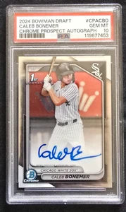 2024 Bowman Draft Caleb Bonemer 1st Chrome Prospect Autograph #CPACBO PSA 10 - Picture 1 of 2