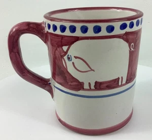 Vietri Solimene Campagna Ceramic Mug Pig Made in Italy 4" H - Picture 1 of 7