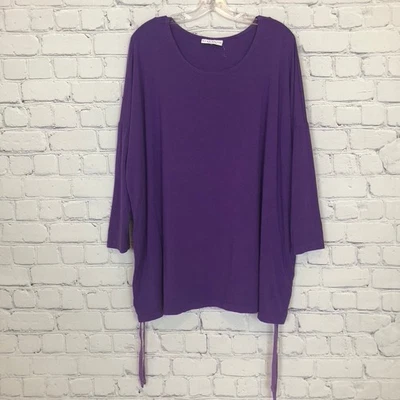 Top Bryn Walker púrpura de gran tamaño talla S lados ceñidos Foto 1 de 4