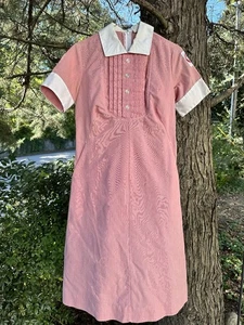 Vintage Student Krankenschwester Uniform Candy Striper rot & weiß Kostüm Größe Medium - Bild 1 von 9
