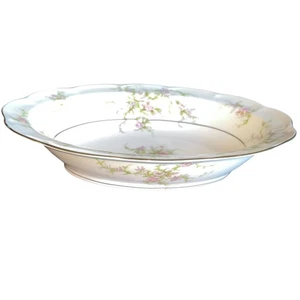 Vintage Theodore Haviland Rosalinde Oval Serving Bowl Floral with Gold Trim 10” - Picture 1 of 5