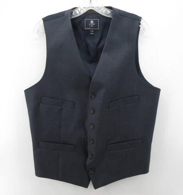 J Crew Waistcoat Vest Men Medium Blue Wool Jacket Coat Belted Classic Formal - Image 1 of 4