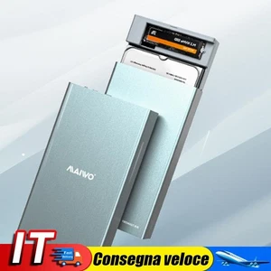 Dual Bay Enclosure Cloner Enclosure for M.2 NVMe and External SATA Hard Disk - Photo 1/13