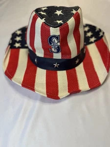 NUEVO CON ETIQUETAS Seattle Mariners 2018 CUARTO DE JULIO 4 estrellas y rayas sombrero de vaquero sga - Imagen 1 de 6