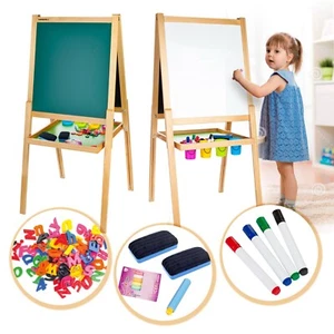 Holz Maltafel für Kinder - Deluxe Tafel - Schreibtafel mit Zubehör - Bild 1 von 9