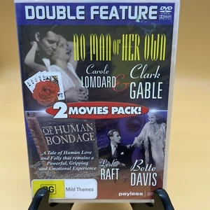 DVD No Man Of Her Own + Of Human Bondage Double Feature Brand New & Sealed R0 Al - Imagen 1 de 4
