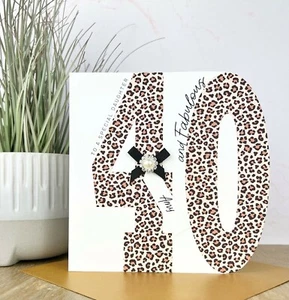 Tarjeta de cumpleaños personalizada hecha a mano 50, 60, 70, 80, mamá, hermana, amiga  - Imagen 1 de 4