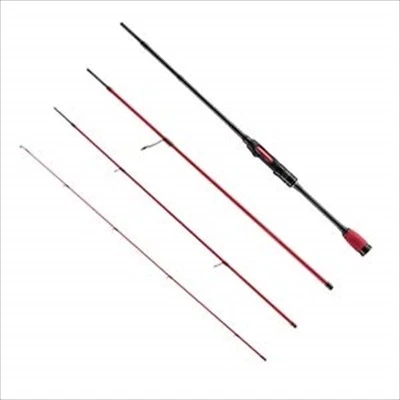 Abu Garcia Travel Spinning Rods SS-Colors STCS-774LT-SR 7'7" 4Pcs Light, S-Red - Image 1 of 4