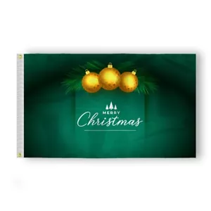 Bandera de Feliz Navidad AGAS con Pinos y Hojas en Verde - Varios Tamaños - Imagen 1 de 31