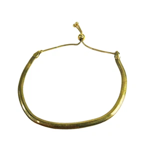 Pulsera Milor Italia Plata Esterlina 925 Espina de Arenque Ajustable Enchapada en Oro - Imagen 1 de 8