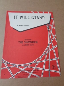 Showmen - It Will Stand sheet music - Picture 1 of 1