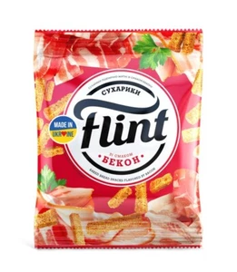 Patatas fritas de pan al horno ucraniano Rusk con sabor a tocino 125 g 4,4 oz - Imagen 1 de 1