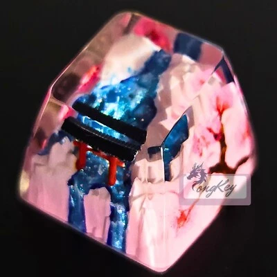 Sakura Torii Gate - Handpainted Artisan Resin Keycap for Mechanical Keyboard - Image 1 of 4