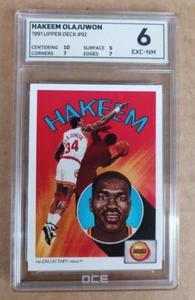 Hakeem Olajuwon Upper Deck 1991/92 - #92 OCE 6 EX / NM not PSA - Picture 1 of 2