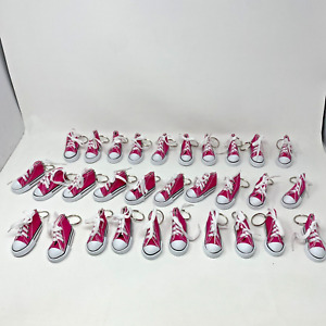 Promo Sneaker Keychains Bulk Lot of 30 Shoes Mini PINK 3" High Top