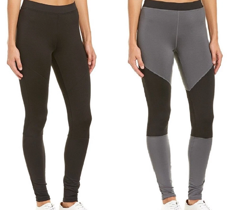 Hue Women's Moto Mesh Active Yoga Black Zip Leggings SMALL 4-6 w27"