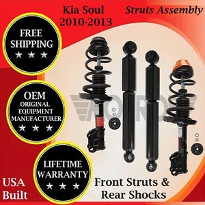 Monroe OEM Front Struts & Rear Shocks For 2010-2013 Kia Soul Lifetime Warranty - Picture 1 of 10