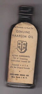VINTAGE MEDIZINFLASCHE ECHT HAARLEMÖL 1/2 flüssige Unze UNGEÖFFNETES NOS - Bild 1 von 1