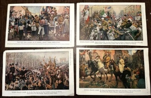 Erster Weltkrieg ~ Lot von 1919 Kunstdrucken Celebrating Victory - Bild 1 von 2