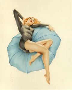 ALBERTO VARGAS Pin-Up Poster or Canvas Print "Pillow Talk, Esquire illustration" - Picture 1 of 1