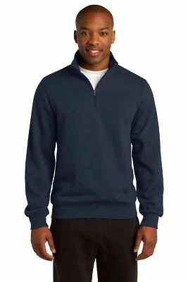 Sudadera Sport-Tek Para Hombres 1/4 Cremallera Sarga Cinta Cuello Acanalado Tejido Puños ST253 Foto 1 de 2