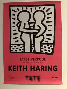Rare Keith Haring Tate Liverpool Exhibition Poster 2019 42 X 59 cm