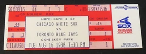 Carlton Fisk HOF Home Run Full Mint Unused Ticket 1988 White Sox vs Blue Jays - Picture 1 of 2