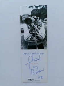 THE BEATLES TONY BARROW AUTOGRAPH MAGICAL MYSTERY TOUR BOOK MARK SIGNED LTD EDT - Picture 1 of 4
