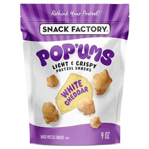 Pop'ums White Cheddar Pretzel Snacks 9 Oz Bag - Picture 1 of 6