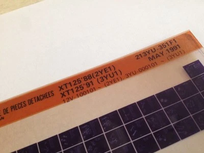 Yamaha XT125 XT 125 125XT 1988 1991 Micro Enchufe Piezas List Katalog Microficha - Imagen 1 de 2
