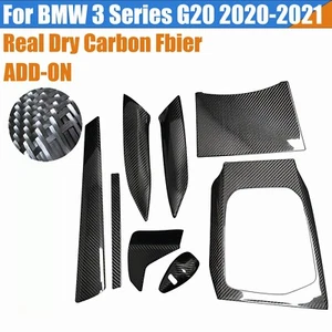 For BMW 3 Series G20 2020-2021 Real Carbon Fiber Central Console Kit Cover Trim - Bild 1 von 12