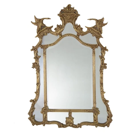 Exceptional Chinoiserie French Rococo Gilt Mirror by Friedman Brothers Cover