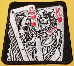 King Queen of Hearts Embroidered Patch approx. 3.5x3.75" - Picture 1 of 2