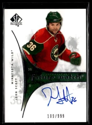 2009-10 SP Authentic Future Watch Rookie Auto John Scott Rookie Auto 109/999 - Image 1 of 2