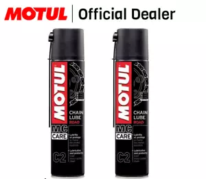 KIT DUE MOTUL C2 CHAIN ROAD Lubrificante Spray Catena Moto e Kart - 2 x 400ml - Foto 1 di 1