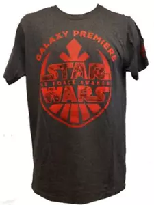 New Star Wars "Force Awakens Galaxy Premiere" Mens M-L Gray 12/8/2015 Shirt - Picture 1 of 6