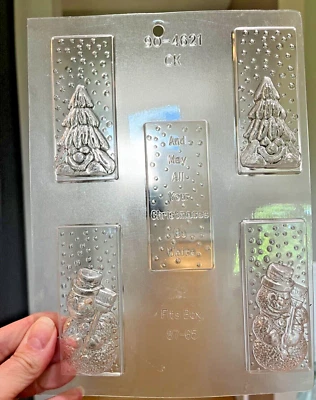 Форма для рождественской плитки шоколада CK Products (90-4621) 5 батончиков - Изображение 1 из 3