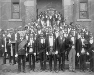 Retrato de la Unión de Camareros 1900 8x10 reimpresión de foto antigua - Imagen 1 de 1