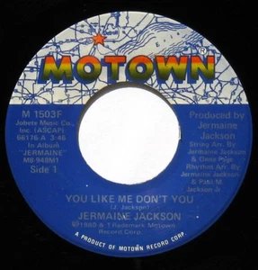 JERMAINE JACKSON YOU LIKE ME DON'T YOU ORIGINAL 1980 7" 45 RPM MOTOWN EX+/EX - Imagen 1 de 4