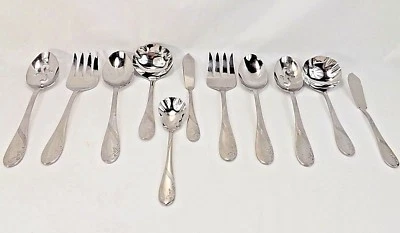 Lote de 11 tenedores de carne de acero inoxidable Ivy Scroll Lily Corea para servir Estia Foto 1 de 4