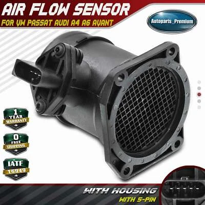 Sensor de fluxo de ar de massa MAF para Audi A4 A4 Quattro A6 A6 Quattro Volkswagen Passat - Imagem 1 de 4