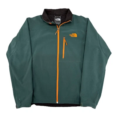 The North Face 男式夹克软壳全拉链绿色/橙色 M 码 — 第 1/4 张图片