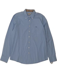 BURBERRY Mens Shirt XL Blue Cotton DP78 - Picture 1 of 3