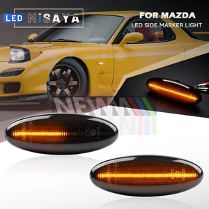 Dynamic Smoked LED Side Marker Turn Signal Light For Mazda Protege 5 Tribute 323 - Picture 1 of 13