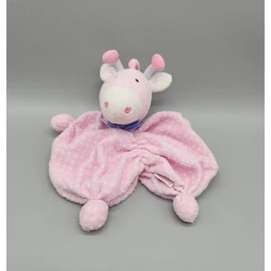 Garanimals Giraffe Pink Polka Dots Security Blanket Lovey Knotted Plush Baby Toy - Picture 1 of 12