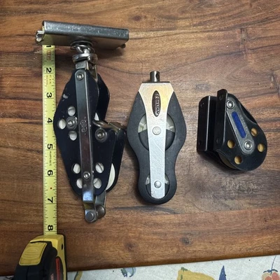 LOTE de bloques de mejillas polea Ronstan bloque de violín Schaefer aluminio STANDUP TRACK Foto 1 de 4