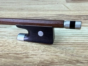 Harmonie-Stamped Vintage 4/4 Violin Bow 29"  59g Needs Rehair Ebony Abalone Frog - Picture 1 of 11
