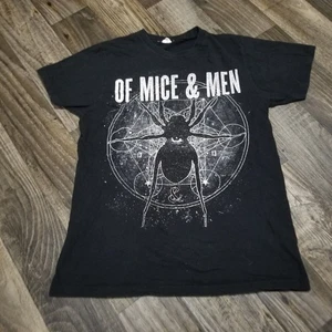 Maglietta Of Mice And Men Band Tour Nera Metalcore Death Metal Band Maglietta Large - Foto 1 di 12