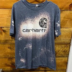 Carhartt Gildan Gray Short Sleeve Pullover Shirt Cosmos Logo Workwear Casual Uni - Picture 1 of 6