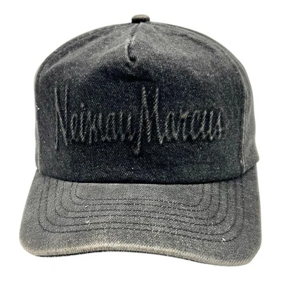 Gorra Neiman Marcus Denim Negra Ajustable Correa Bordada Hecha en EE. UU. Foto 1 de 4